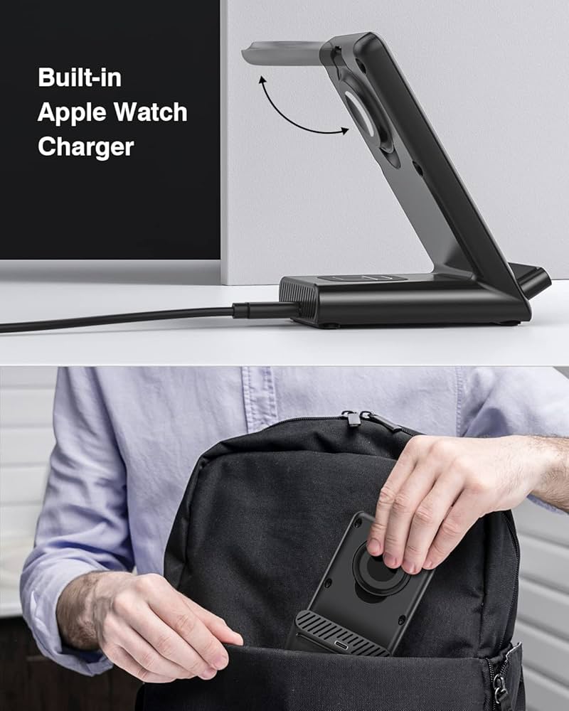 Amazon.com: Wireless Charging Station,3 in 1 Charging Stand